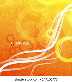 Shiny orange abstract template