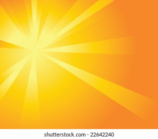 Shiny Orange Background with Beams