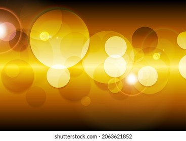 Shiny orange circles tech geometric abstract background. Vector design