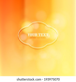 Shiny orange colorful background: creative abstract design