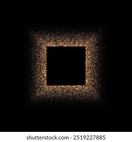 Shiny orange photo frame. Abstract background. Design element