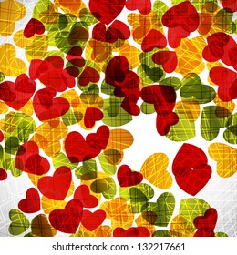 Shiny overlay heart background