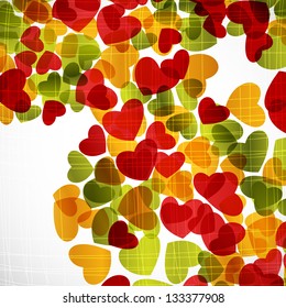 Shiny overlay heart background