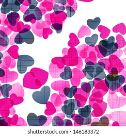 Shiny overlay heart background