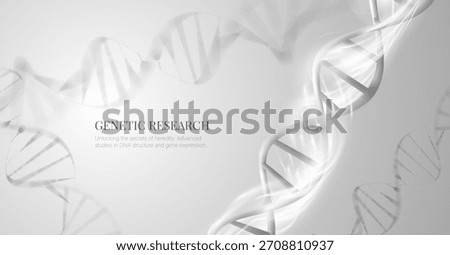 Shiny particle DNA helix background. Abstract genetics technology and bio data concept. For science presentation medical innovation. Digital structure biotechnology and scientific research background