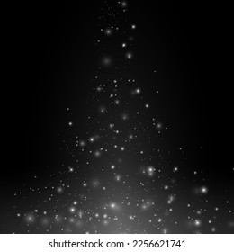 Efecto de partícula brillante. El vector brilla sobre un fondo transparente. efecto de luz navideña. Partículas de polvo mágico brillante. Las chispas de polvo brillan con una luz especial.