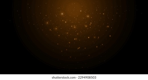 Shiny particle effect. Vector sparkles on a black background. Christmas light effect. Shiny magical dust particles. Sparks of dust and stars shine with a special light.