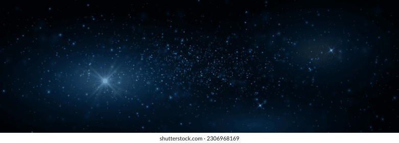Shiny particle effect. Vector sparkles on a black background. Christmas light effect. Shiny magical dust particles. Sparks of dust and stars shine with a special light.	