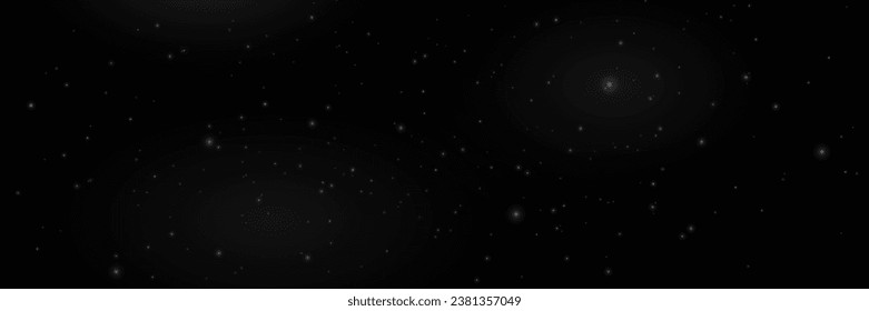Efecto de partícula brillante. El vector brilla sobre un fondo negro. efecto de luz navideña. Partículas de polvo mágico brillante. Las chispas de polvo y las estrellas brillan con una luz especial	