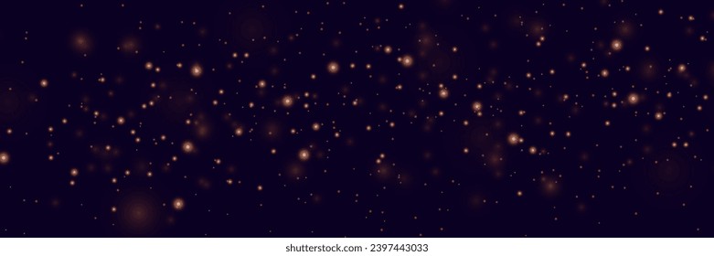 Shiny particle effect. Vector sparkles on a black background. Christmas light effect. Shiny magical dust particles. Sparks of dust and stars shine with a special light.
