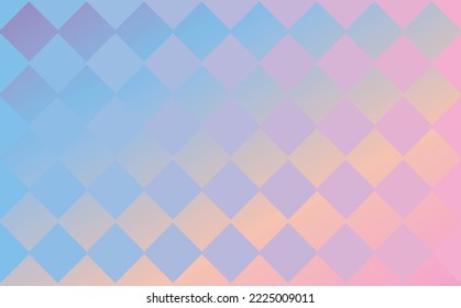 Fondo de gradiente de color pastel brillante con un patrón de rombos.