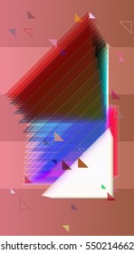 shiny pattern between line, triangle vector background over pretty print