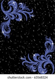 Shiny pattern on a black background