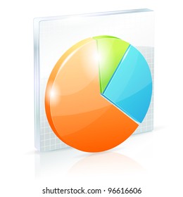 Shiny pie chart icon