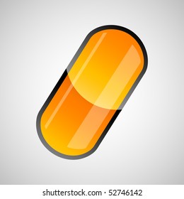 Shiny pill capsule Vector illustration