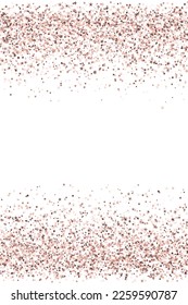 Shiny pink confetti dot scatter texture. Triangle square circle star particles vector. Party materials. Luxury grit granules dust confetti. Birthday decoration stardust splash