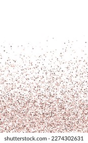 Shiny pink confetti dust scatter pattern. Triangle square circle star particles background. Holiday decor. Luxury scruple granules dot confetti. Birthday decoration stardust splash