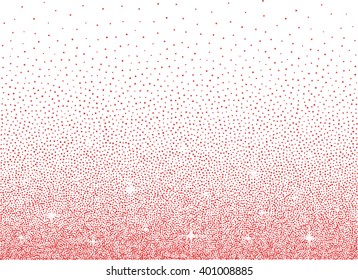 Shiny Pink Glitter Diamond Dust Over White Background