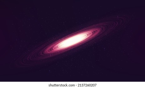 Shiny Pink Spiral Black hole on Galaxy background with Milky Way spiral,Universe and starry concept design,vector