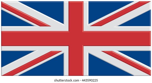 Shiny plastic Union Jack flag.