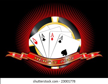 Shiny poker background vector illustration