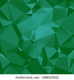 Shiny Polygonal Background in Emerald seaform green Tones
