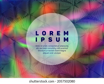 Presentación brillante plantilla de vector de gradiente holográfico. La tarjeta de visita desdibujó el fondo holo. Fondo holográfico del degradado de enlace para la presentación.
