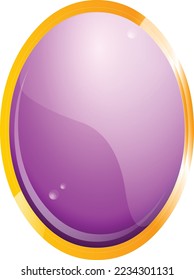 Shiny purple orb with a golden border.