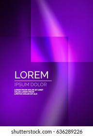 Shiny purple silk wave template, color satin with effects, vector abstract background