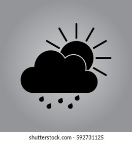 Shiny and rainy vector icon