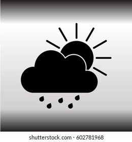 Shiny and rainy vector icon