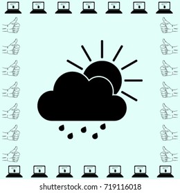 Shiny and rainy vector icon