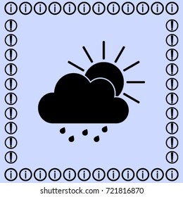 Shiny and rainy vector icon