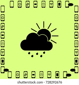 Shiny and rainy vector icon