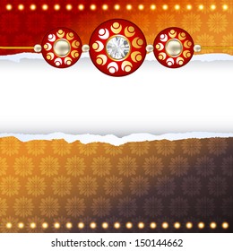 shiny rakhi vector background with space for your text