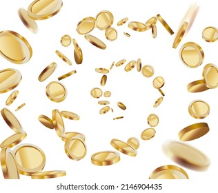 Shiny realistic gold coins, great for promotion banner or game background.