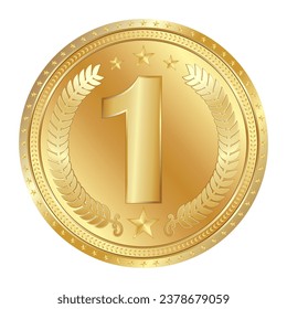 Shiny realistic gold. trophy prize design for champions and outstanding achievements. vector eps isolated