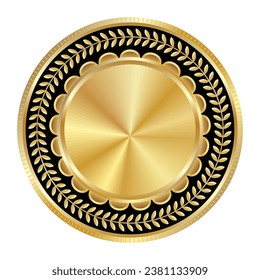 Shiny realistic gold. trophy prize design for champions and outstanding achievements. vector eps isolated