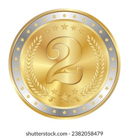 Shiny realistic gold. trophy prize design for champions and outstanding achievements. vector eps isolated