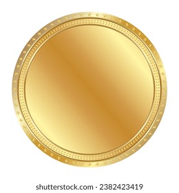 Shiny realistic gold. trophy prize design for champions and outstanding achievements. vector eps isolated