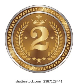 Shiny realistic gold. trophy prize design for champions and outstanding achievements. vector eps isolated