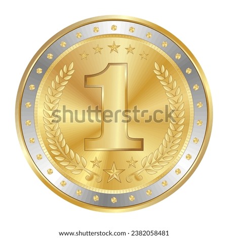 Shiny realistic gold. trophy prize design for champions and outstanding achievements. vector eps isolated