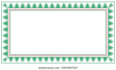 Shiny Rectangle Corner Certificate Border Pattern Line Photo Frame Islamic Wedding Invitation Card Background	
