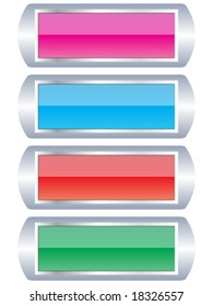 glänzende Rechtecksymbole - Vektorgrafik