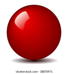 Shiny Red Ball Vector