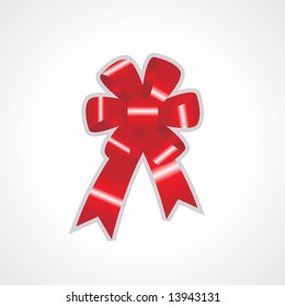 shiny red bow for gift box, wallpaper