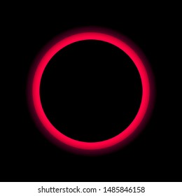 Shiny red circles background. Vector illustration with space for your text.