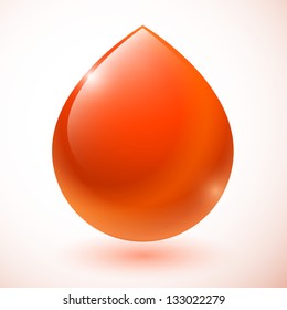 shiny red drop isolated