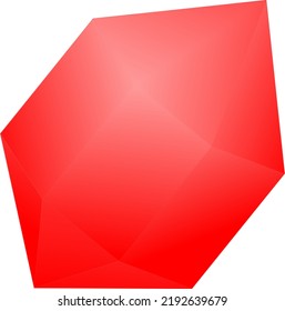 Icono del logotipo del vector de gema rojo brillante. Elemento de gema. Vector de rubí. Arte vectorial, diamante rojo 