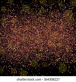 Shiny red glitter on black  background